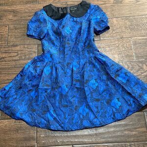 TS Lace Women Dress Size S Lace Blue & Black